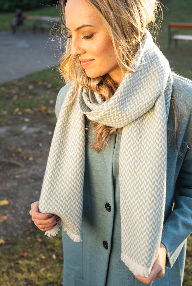 Herringbone Modern Narrow Shawl