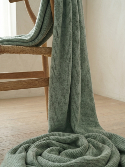 Heavy Knitted Cashmere Blanket