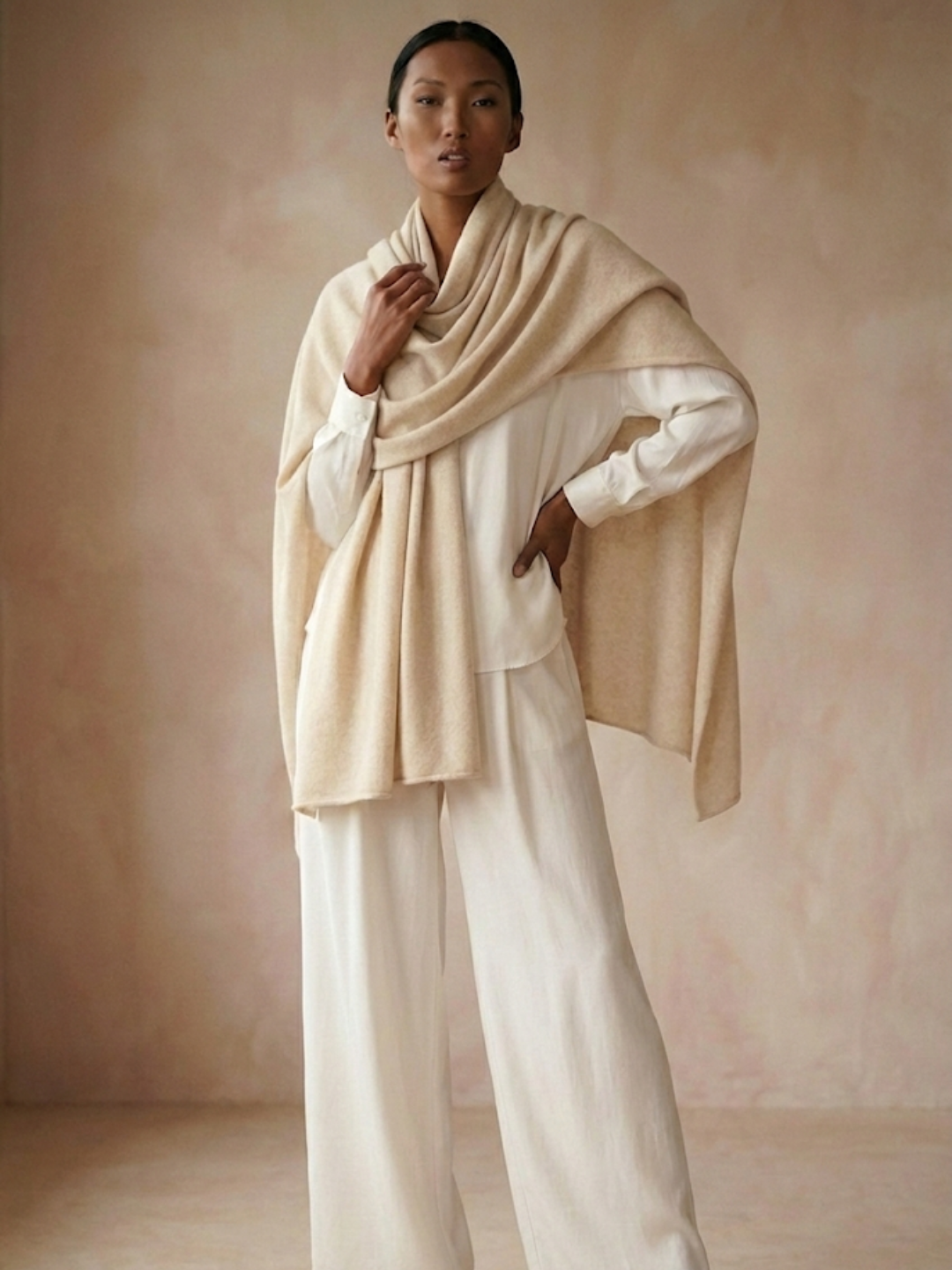 Cashmere Loose Knit Shawl