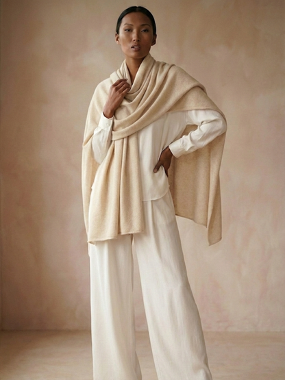Cashmere Loose Knit Shawl