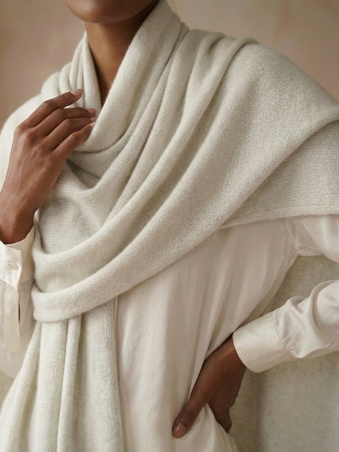 Cashmere Loose Knit Shawl