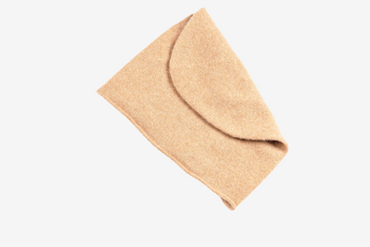 Champagne color cashmere Lightweight Reverse Knit Cap by Rayaa