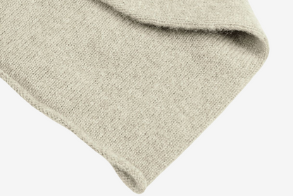 Cloud color cashmere Lightweight Reverse Knit Cap by Rayaa