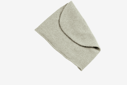 Cloud color cashmere Lightweight Reverse Knit Cap by Rayaa