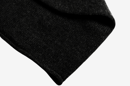Black Embassy color cashmere Lightweight Reverse Knit Cap by Rayaa