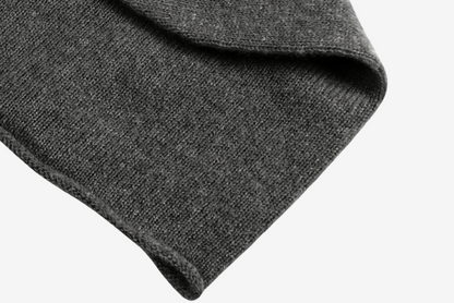 Grey color cashmere Lightweight Reverse Knit Cap by Rayaa