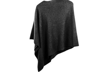 Hanged stylish cashmere Poncho by Rayaa in Grey Color