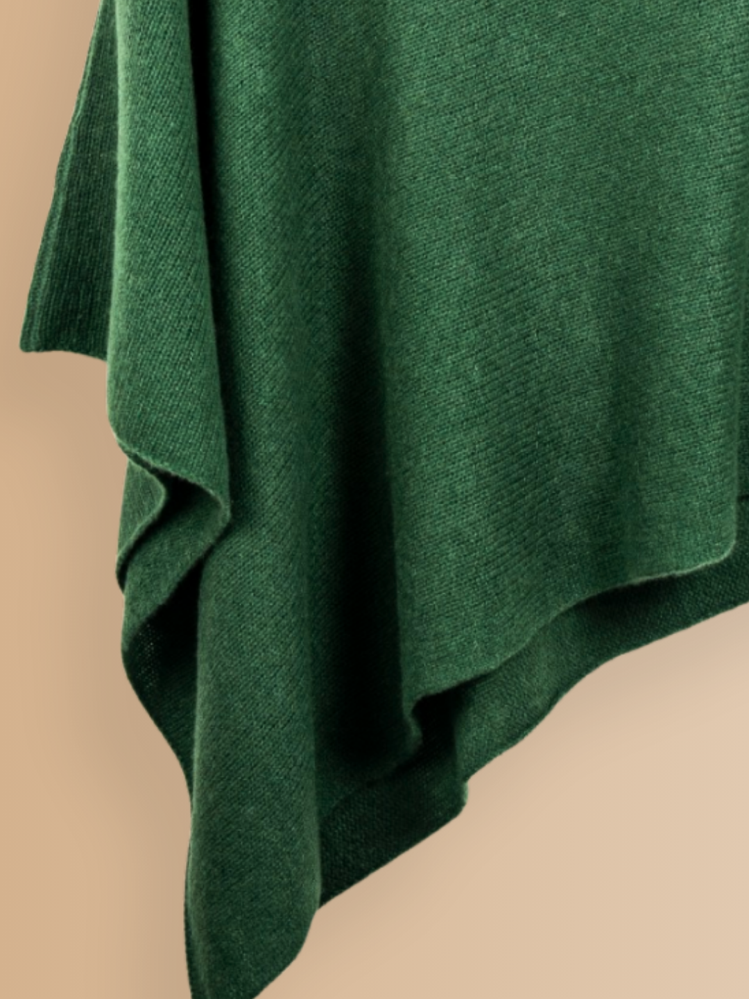 Hanged stylish cashmere Poncho by Rayaa in Green Color