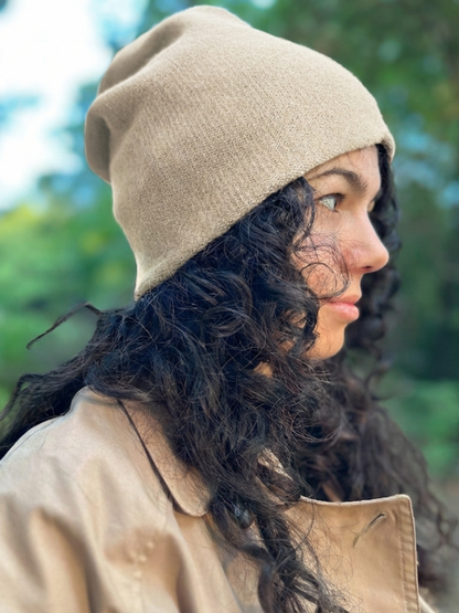 Cashmere Luxury Reverse Knit Cap