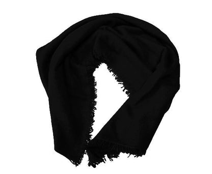 Shawl: Cashmere Hand Felted by Rayaa showcasing its black color and texture.