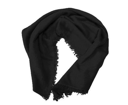 Shawl: Cashmere Hand Felted by Rayaa showcasing its black color and texture.