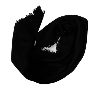 Shawl: Cashmere Hand Felted by Rayaa showcasing its black color and texture.