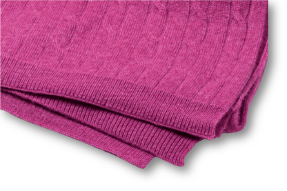Cashmere Cable Shawl | Luxury woven in softness