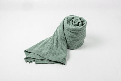 Cashmere Cable Shawl | Luxury woven in softness