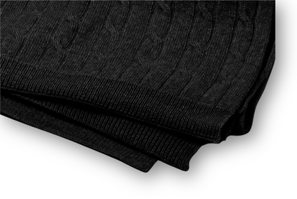 Cashmere Cable Shawl | Luxury woven in softness