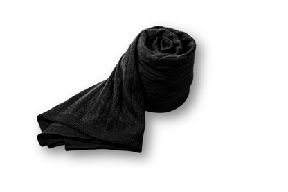 Cashmere Cable Shawl | Luxury woven in softness