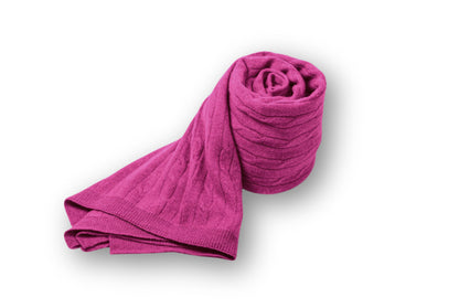Cashmere Cable Shawl | Luxury woven in softness