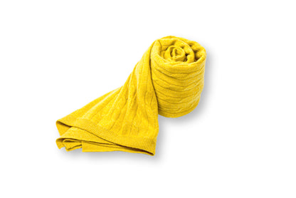 Cashmere Cable Shawl | Luxury woven in softness