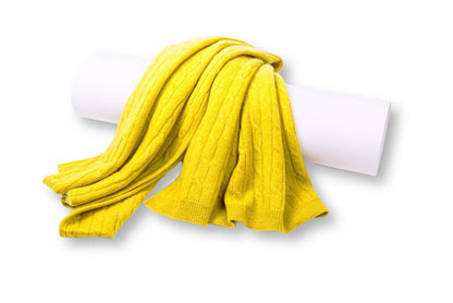 Cashmere Cable Shawl | Luxury woven in softness