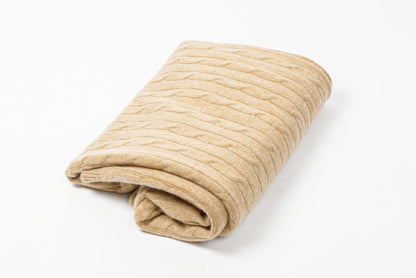 Cashmere Cable Shawl | Luxury woven in softness