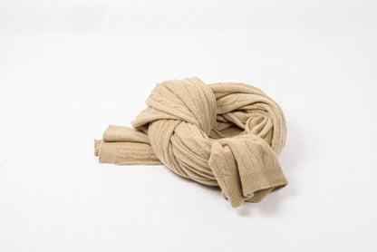 Cashmere Cable Shawl | Luxury woven in softness