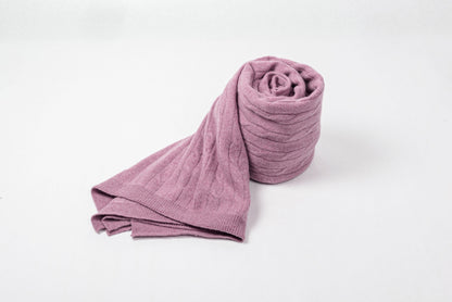 Cashmere Cable Shawl | Luxury woven in softness