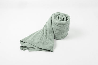Cashmere Cable Shawl | Luxury woven in softness