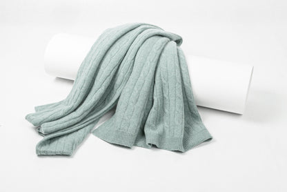 Cashmere Cable Shawl | Luxury woven in softness