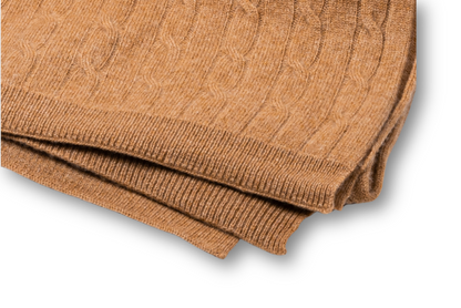 Cashmere Cable Shawl | Luxury woven in softness