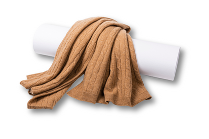 Cashmere Cable Shawl | Luxury woven in softness