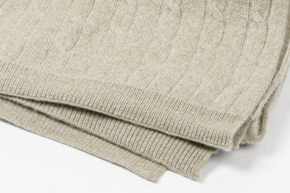 Cashmere Cable Shawl | Luxury woven in softness