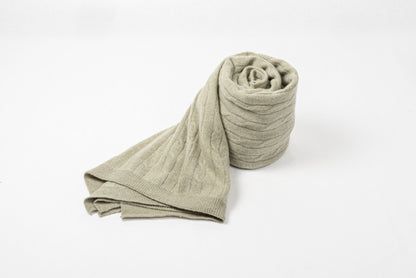 Cashmere Cable Shawl | Luxury woven in softness