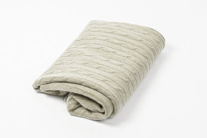 Cashmere Cable Shawl | Luxury woven in softness