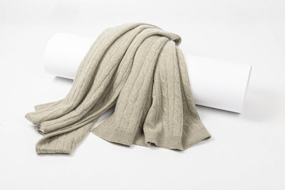 Cashmere Cable Shawl | Luxury woven in softness