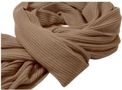 Luxurious Ribbed Cashmere Scarf
