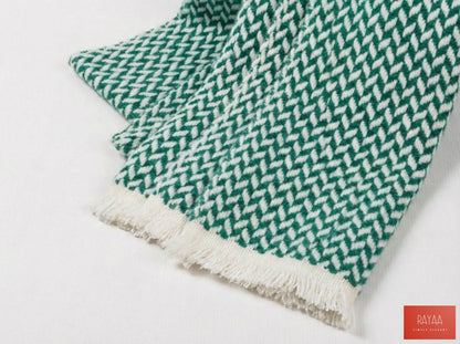 Cashmere Herringbone Narrow Shawl