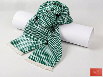 Cashmere Herringbone Narrow Shawl