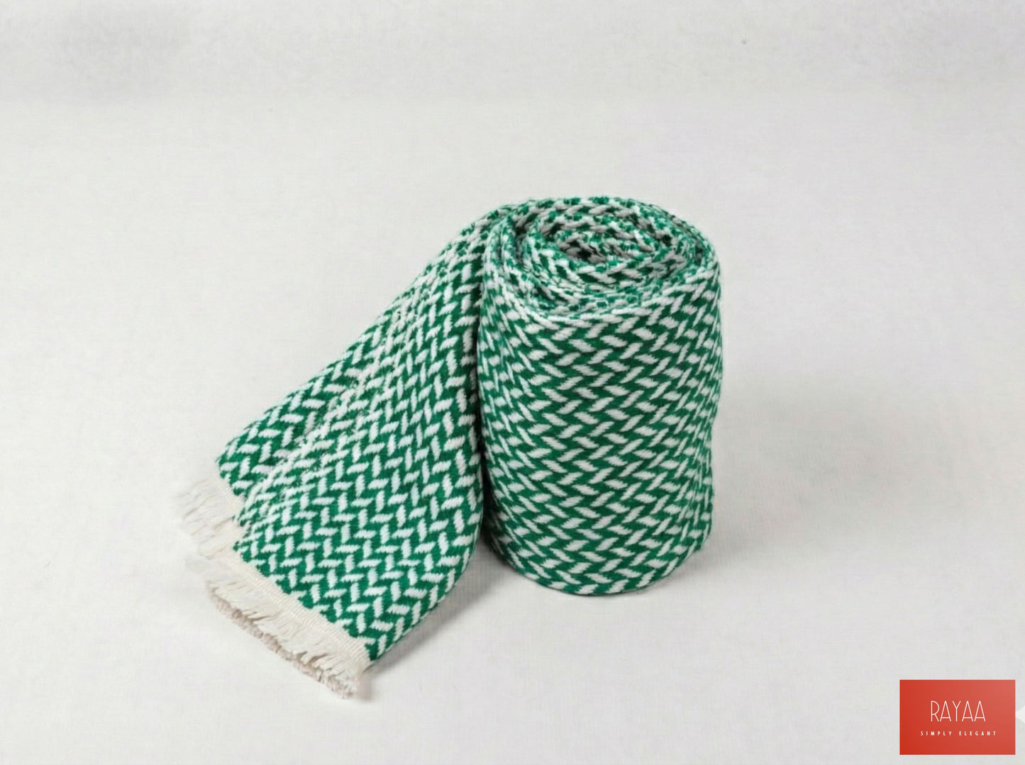 Cashmere Herringbone Narrow Shawl