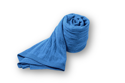 Cashmere Cable Shawl | Luxury woven in softness