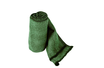 Cashmere Herringbone Scarf Light in vibrant green, showcasing soft and luxurious texture perfect for any outfit.