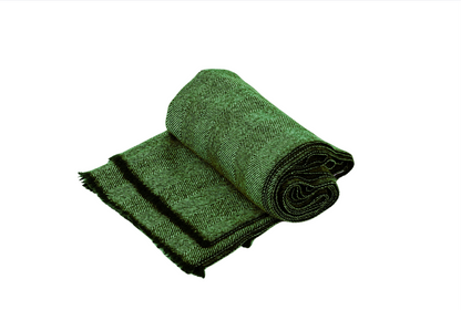 Cashmere Herringbone Scarf Light in vibrant green, showcasing soft and luxurious texture perfect for any outfit.