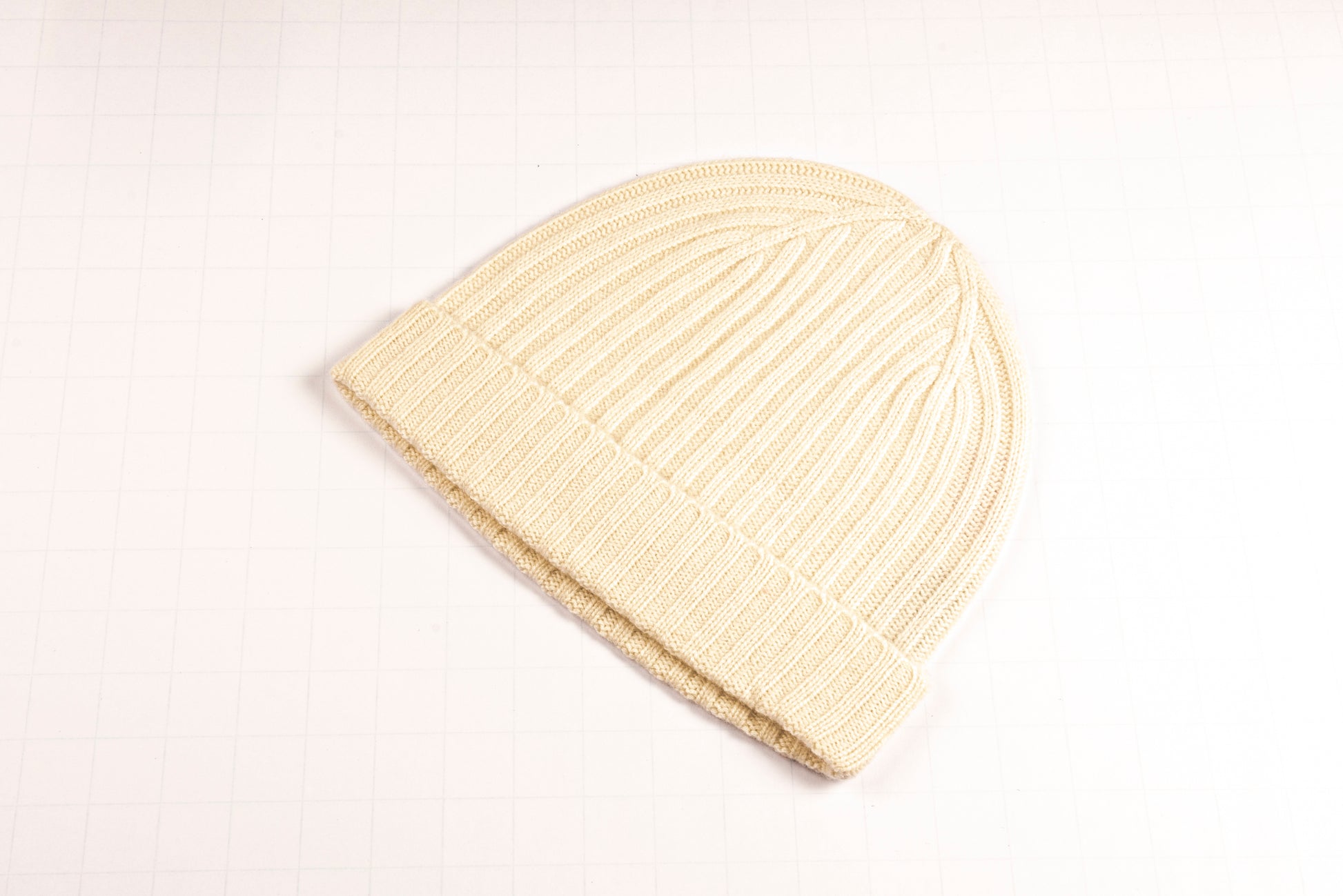 Cashmere Ribbed Beanie Cap