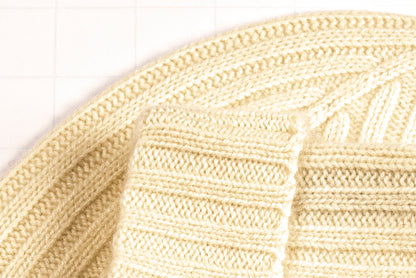 Cashmere Ribbed Beanie Cap