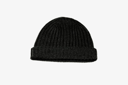Cashmere Ribbed Beanie Cap