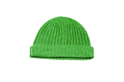 Cashmere Ribbed Beanie Cap