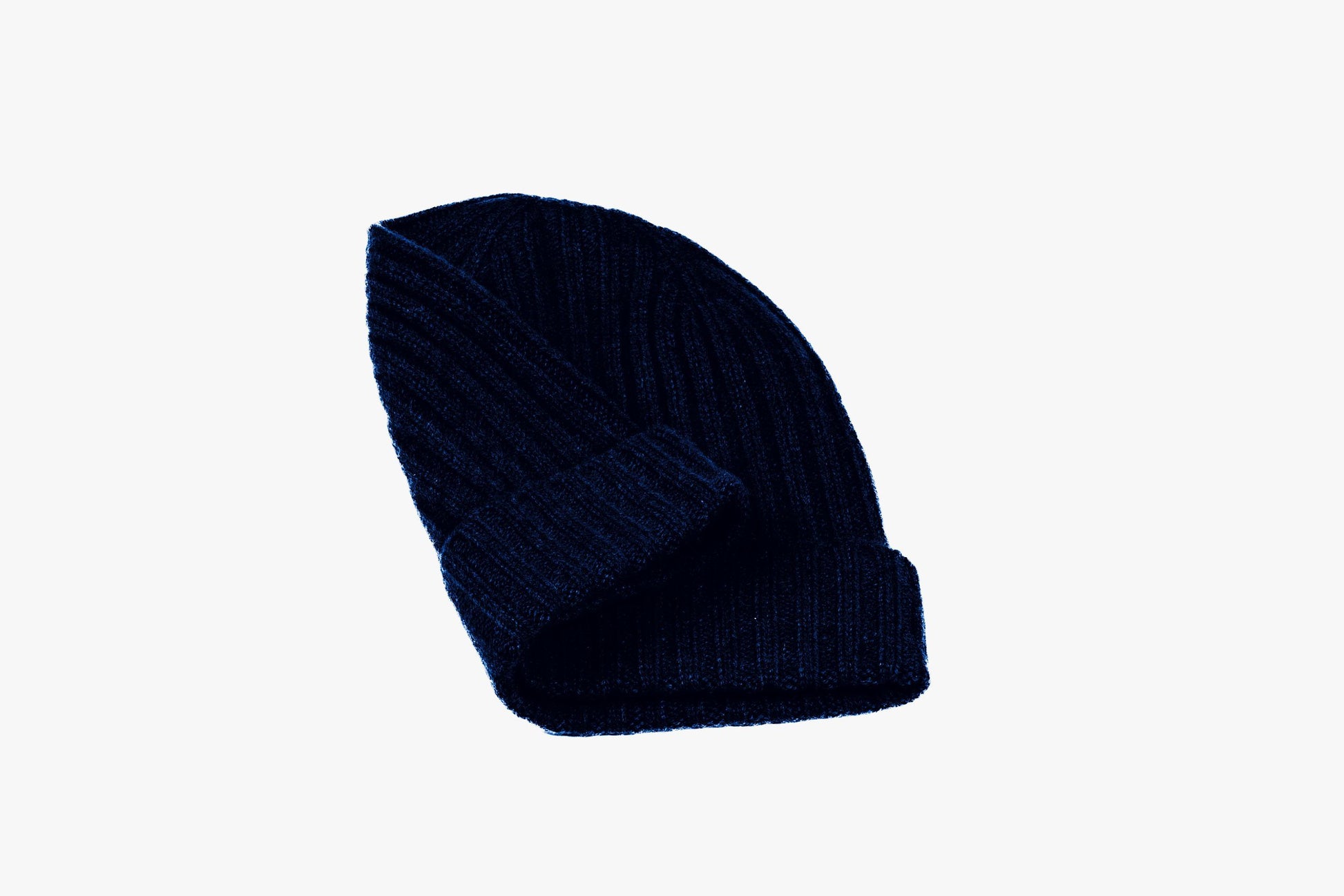 Cashmere Ribbed Beanie Cap