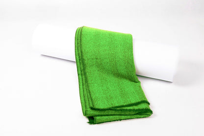 Cashmere Herringbone Scarf Light in vibrant green, showcasing soft and luxurious texture perfect for any outfit.